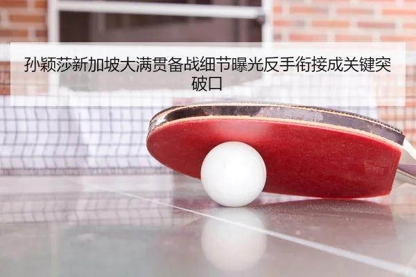 孙颖莎新加坡大满贯备战细节曝光反手衔接成关键突破口